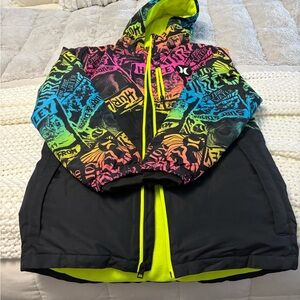 Hurley Neon Multicolor Kids Puffer Jacket